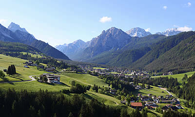 Das Dorf von St.Vigil in Enneberg